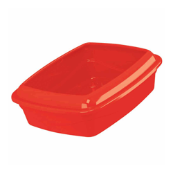 Bandeja Higiênica Alta Com Borda Master Cat Grande Vermelha Para Gatos - 1 Unidade