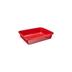 Bandeja Higiênica Para Gatos Grande Vermelha Tudo Pet - 1 Unidade