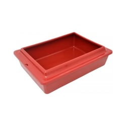 Bandeja Higiênica São Pet Com Borda Vermelha Para Cachorros - 44,5X34X13Cm