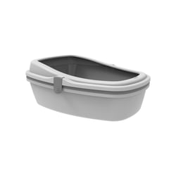 Bandeja Sanitária Plast Pet Furba Cinza Para Gatos - Tamanho G