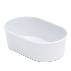 Banheira Oval Plástica Leitosa Tudo Pet G - 1 Unidade