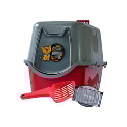 Banheiro Durapets Toalete Vermelho Para Gatos