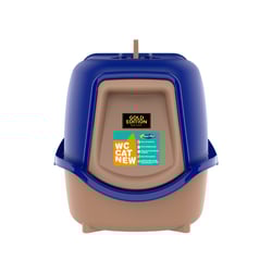 Banheiro Plast Pet Cat New Gold Azul Para Gatos