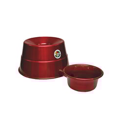 Bebedouro Alumínio Vida Mansa Vermelho Para Cães E Gatos - 10/20 Litros