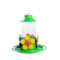 Bebedouro Beija-Flor Chapéu Luxo Com Poleiro Jel Plast Verde 250Ml - 1 Unidade
