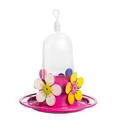 Bebedouro Beija-Flor Com Poleiro Jel Plast Rosa - 250Ml