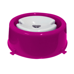 Bebedouro Classic Furacão Pet Rosa 1L Para Cachorros De Pelo Longo