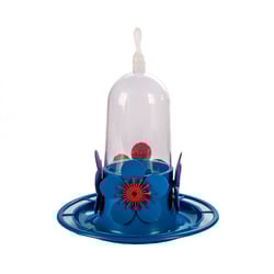Bebedouro Com Poleiro Azul Jel Plast Para Beija-Flor - 250Ml