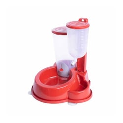 Bebedouro Durapets Durafeeder Automático Deluxe Vermelho Para Cães E Gatos 1 Litro