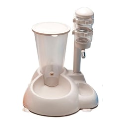Bebedouro E Comedouro Automático Para Cães E Gatos - Branco