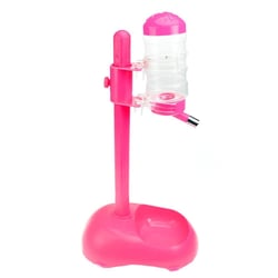 Bebedouro E Comedouro Com Suporte Rosa Basic Chalesco - 1 Unidade