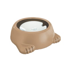 Bebedouro Glamour Marrom Para Cães De Pelos Longos - 1000Ml