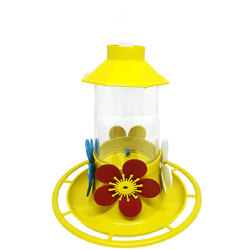 Bebedouro Para Beija-Flor Com Poleiro Amarelo Animalíssimo - 1 Unidade