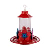 Bebedouro Para Beija-Flor Luxo Chapéu Com Poleiro Vermelho Jel Plast - 250Ml