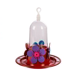 Bebedouro Para Beija-Flor Vermelho Com Poleiro Jel Plast - 250Ml