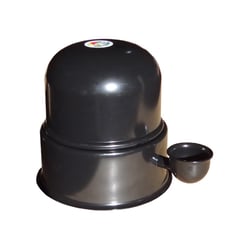 Bebedouro Vida Mansa Alumínio Preto Para Cães E Gatos - 1,4 Litros