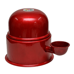 Bebedouro Vida Mansa Alumínio Vermelho Para Cães E Gatos - 700Ml - 700 Mililitros