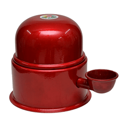 Bebedouro Vida Mansa Alumínio Vermelho Para Cães E Gatos - 1,4 Litros
