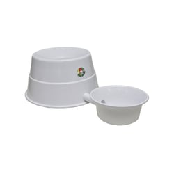 Bebedouro Vida Mansa Em Alumínio Branco Para Cães E Gatos - 10/20 Litros