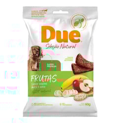 Bifinho Due Seleção Natural Frutas Banana, Maçã E Aveia Para Cães Adultos - 60G