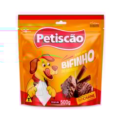 Bifinho Mastigável Cães Petiscão De Carne - 500G