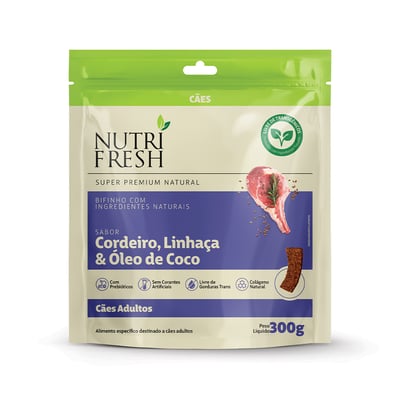 Bifinho Nutrifresh Sabor Cordeiro Para Cães Adultos - 300G - 300 Gramas