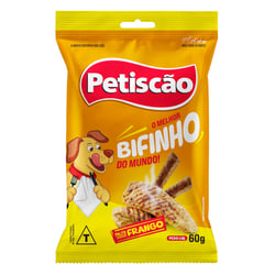 Bifinho Palito Frango Petiscão 60G Para Cachorros