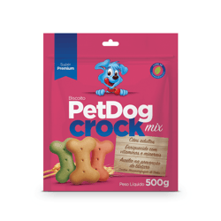 Biscoito Crock Mix Petdog Para Cães - 500G - 500 Gramas