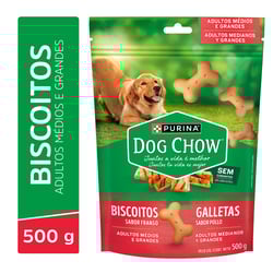 Biscoito Dog Chow Sabor Frango Para Cães Adultos Médios E Grandes - 500G