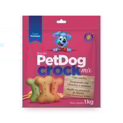 Biscoito Dog Crock Mix Para Cachorros - 1 Unidade - 1 Kilo
