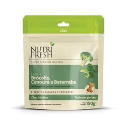 Biscoito Nutrifresh Natural Para Cães Adultos - Sabor Brócolis, Cenoura E Beterraba - 150G - 1 Unidade