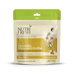 Biscoito Nutrifresh Natural Sabor Camomila, Maracuja E Ervilha Para Caes Adultos 150G - 1 Unidade