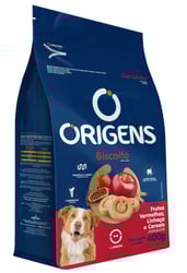 Biscoito Origens Para Cães Adultos De Porte Médio E Grande Sabor Frutas Vermelhas E Linhaça - 400G