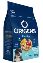 Biscoito Origens Para Cães Filhotes Sabor Banana, Maçã E Aveia - 300G