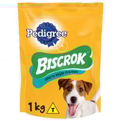 Biscoito Pedigree Biscrok Para Cães Adultos De Raças Pequenas - 1Kg - 1 Kilo