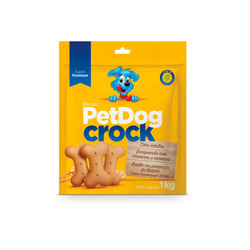 Biscoito Pet Dog Crock Tradicional Para Cachorros - 1 Kilo