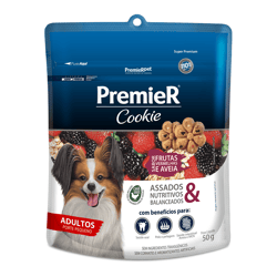 Biscoito Premier Cookie Para Cães Adultos - Frutas Vermelhas E Aveia - 50G - 50 Gramas