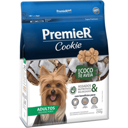 Biscoito Premier Sabor Coco E Aveia Para Cães Adultos De Pequeno Porte - 250G - 1 Unidade