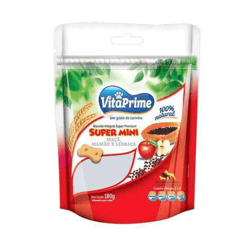 Biscoito Vitaprime Super Mini Maçã Mamão Linhaça - 180G Para Cachorros