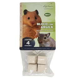 Bloco De Argila Carvão Animalíssimo Para Roedores - 1 Unidade - Tamanho P