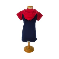 Blusa Com Capuz Griff Dog Azul/Vermelho Para Cães E Gatos - Tamanho 3