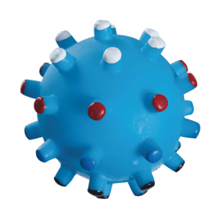 Brinquedo Bola Espinho Vinil Azul 7.5Cm - 1 Unidade Para Cachorros