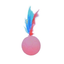 Bolinha Com Pena Animania Rosa - 1 Unidade