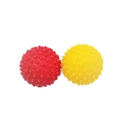 Bolinha Mini Animania Amarelo E Vermelho Para Pets - 2 Unidades