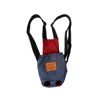Bolsa Canguru Transporte Griff Dog Vermelha - Tamanho 2 Para Cães E Gatos