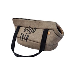 Bolsa De Transporte Fábrica Pet Aberta New Collection Cinza E Bege Para Cães E Gatos - 1 Unidade