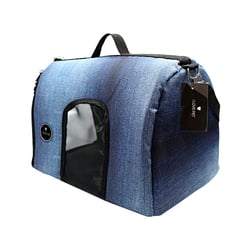 Bolsa De Transporte Jeans I Love Pet Para Cães E Gatos - 1 Unidade - Tamanho P