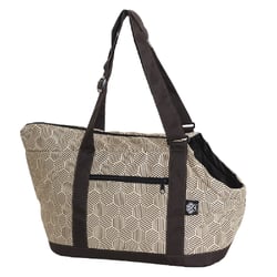 Bolsa De Transporte Saks Lateral Em Poliester Marrom Para Cães E Gatos - 1 Unidade