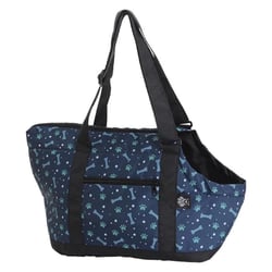 Bolsa De Transporte Saks Para Cães E Gatos - Lateral Em Poliéster Azul - 1 Unidade