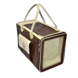 Bolsa De Transporte São Pet Paris Para Cães - Corino Marrom N2